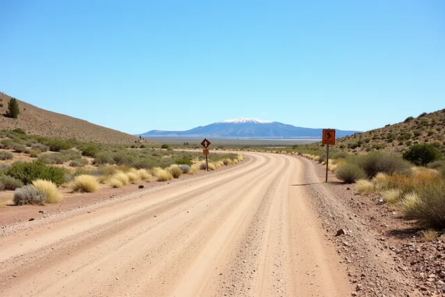 Gravel backcountry byway winding through Oregon high desert toward Sutton Mountain. Can a two-day test route actually expose roadside navigation apps weak spots?