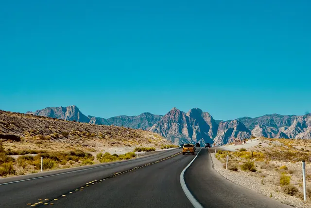 utah, road, cars, mountains, rock formations, badlands, desert, arid, trip, road trip, journey, street, avenue, pavement, arizona, drive, driving, travel, nevada, sandstone, outdoo