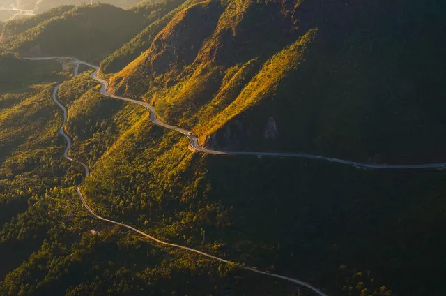 mountain pass, mountains, sunrise, road, landscape, mountain range, nature, dawn, scenery, scenic, sunrise, sunrise, sunrise, road, road, road, road, road, scenery, scenery. 5 steps carry a scenic routes plan from corridor choice to fallback