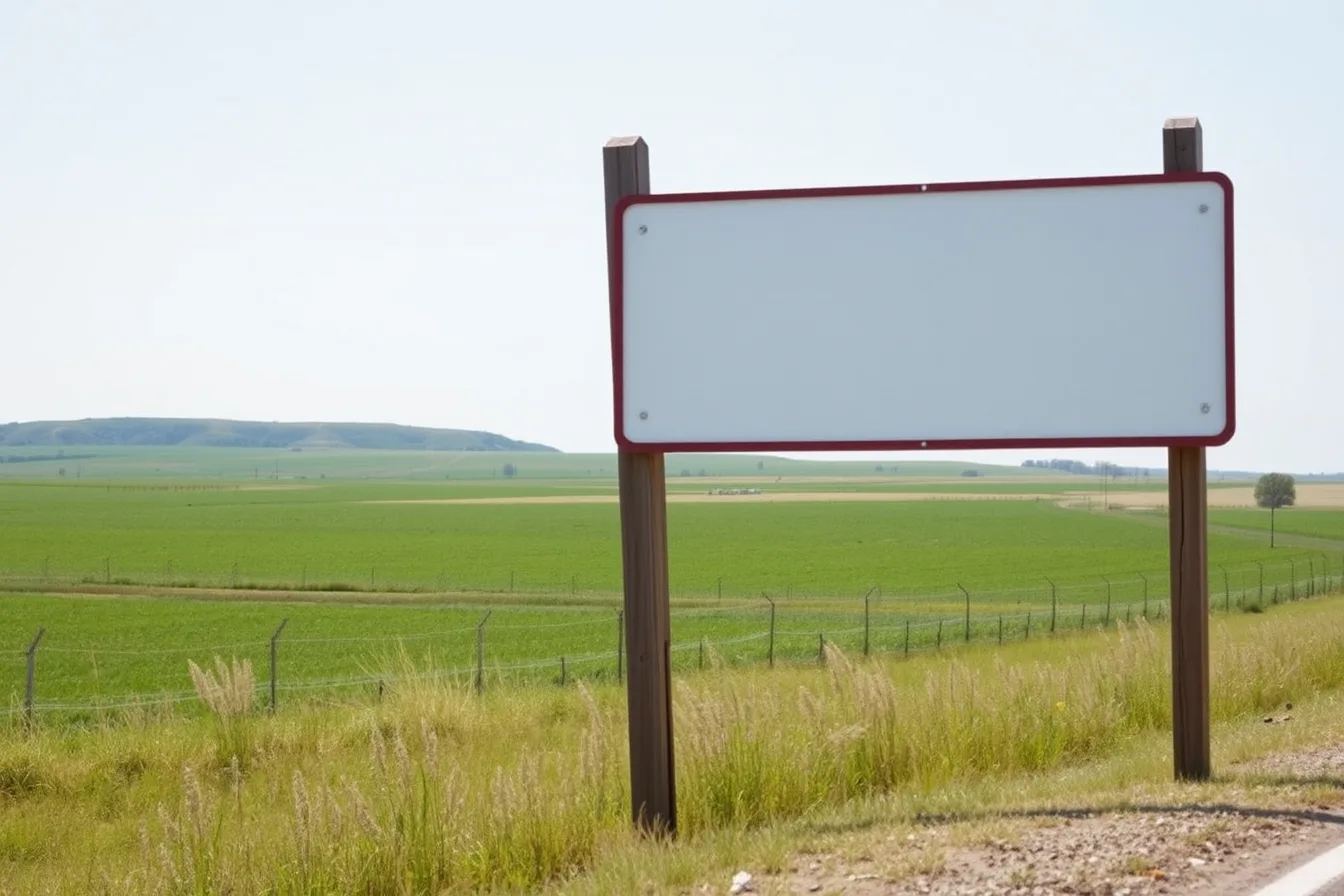 Brown highway guide sign in Iowa pointing to a marked roadside historical attraction. 7 Iowa roadside attractions with official historical markers worth a detour