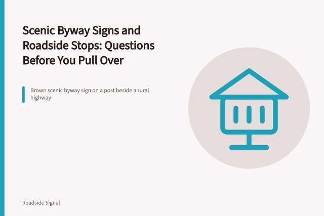 Roadside safety questions owners should ask before 2027 design changes. Scenic Byway Signs and Roadside Stops: Questions Before You Pull Over