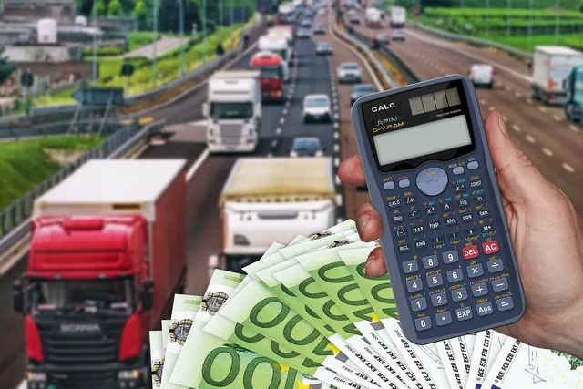 cost, calculator, euro, dollar, money, road construction, highway, road, vehicles, traffic, infrastructure